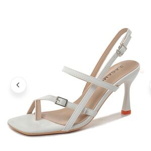 J Adams Aurora White  Elegant Strappy Heels Size 6.5 NIB